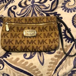 Michael KORS monogram wristlet.  EUC